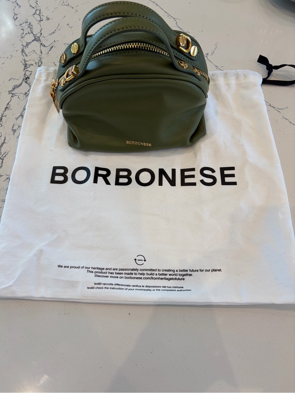 Bonbons Olive Green Leather Mini Bag